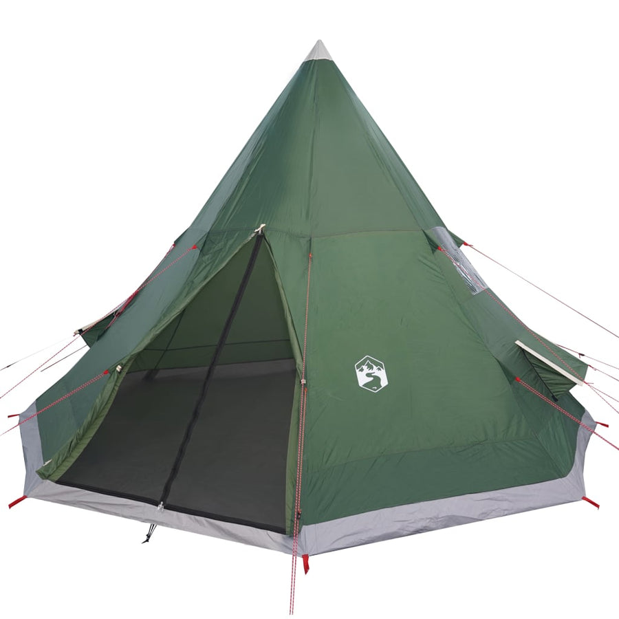 Tent 4-Persoons 85T Taft 367 x 367 x 259 cm Groen