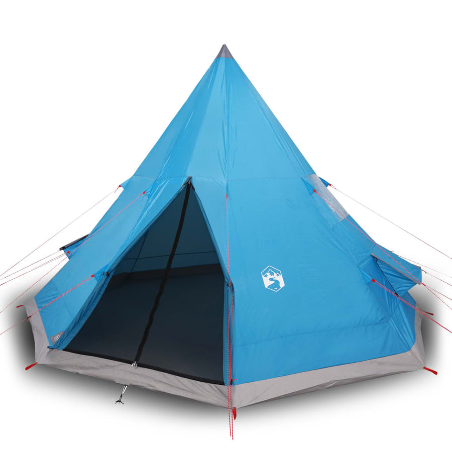 Tent 4-Persoons 85T Taft 367 x 367 x 259 cm Blauw