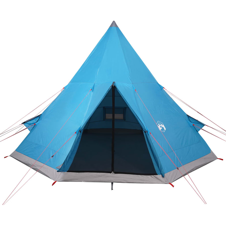 Tent 4-Persoons 85T Taft 367 x 367 x 259 cm Blauw
