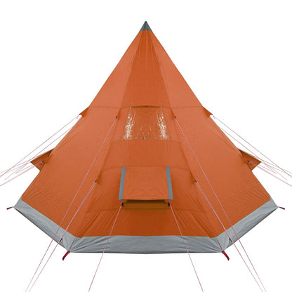 Tent 4-Persoons 85T Taft Grijs En Oranje 367 x 367 x 259 cm orange