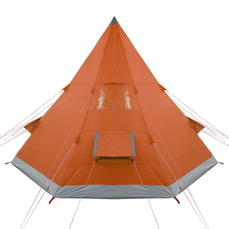 Tent 4-Persoons 85T Taft Grijs En Oranje 367 x 367 x 259 cm orange