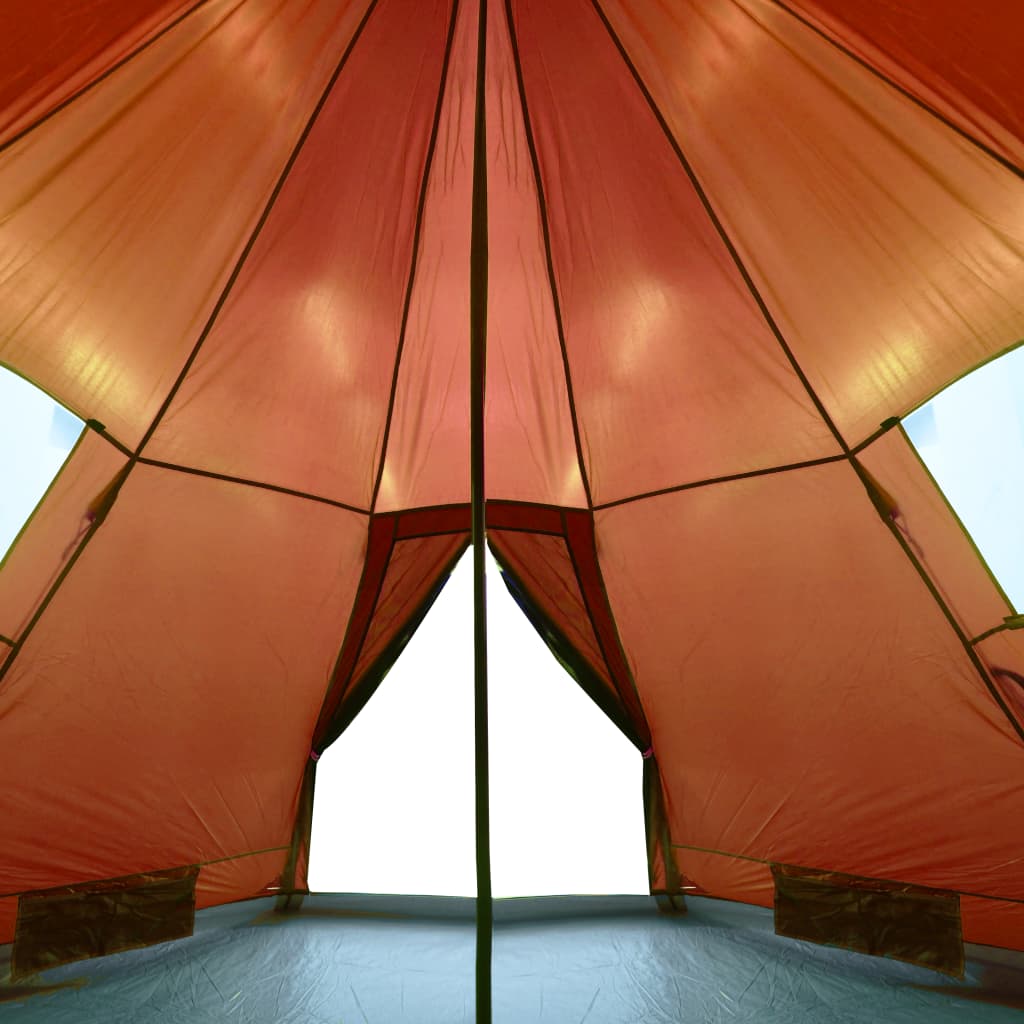 Tent 4-Persoons 85T Taft Grijs En Oranje 367 x 367 x 259 cm orange