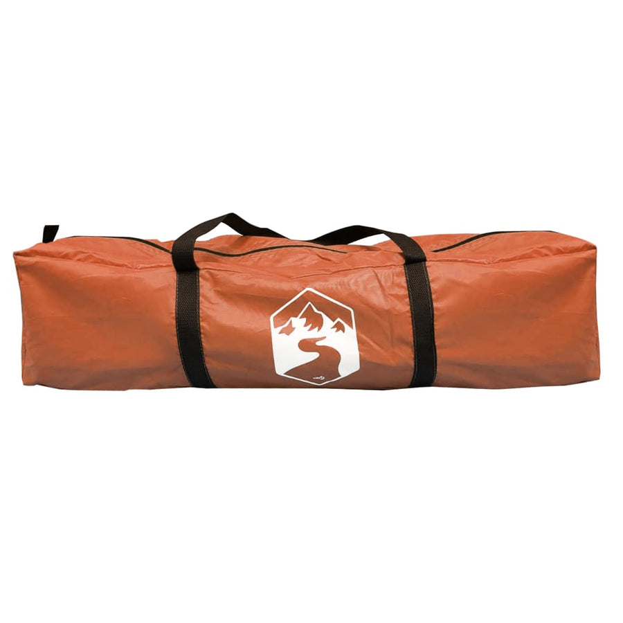 Tent 4-Persoons 85T Taft Grijs En Oranje 367 x 367 x 259 cm orange