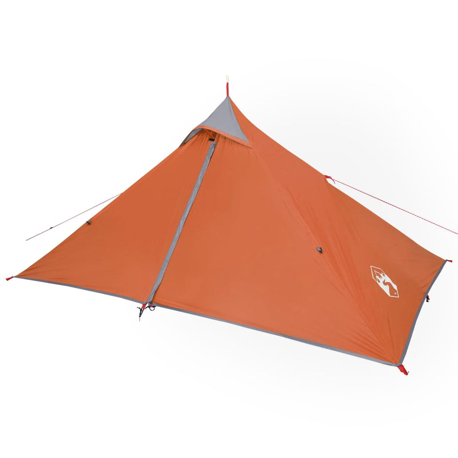 Tent 1-Persoons 255X153X130 Cm 185T Taft Grijs En Oranje