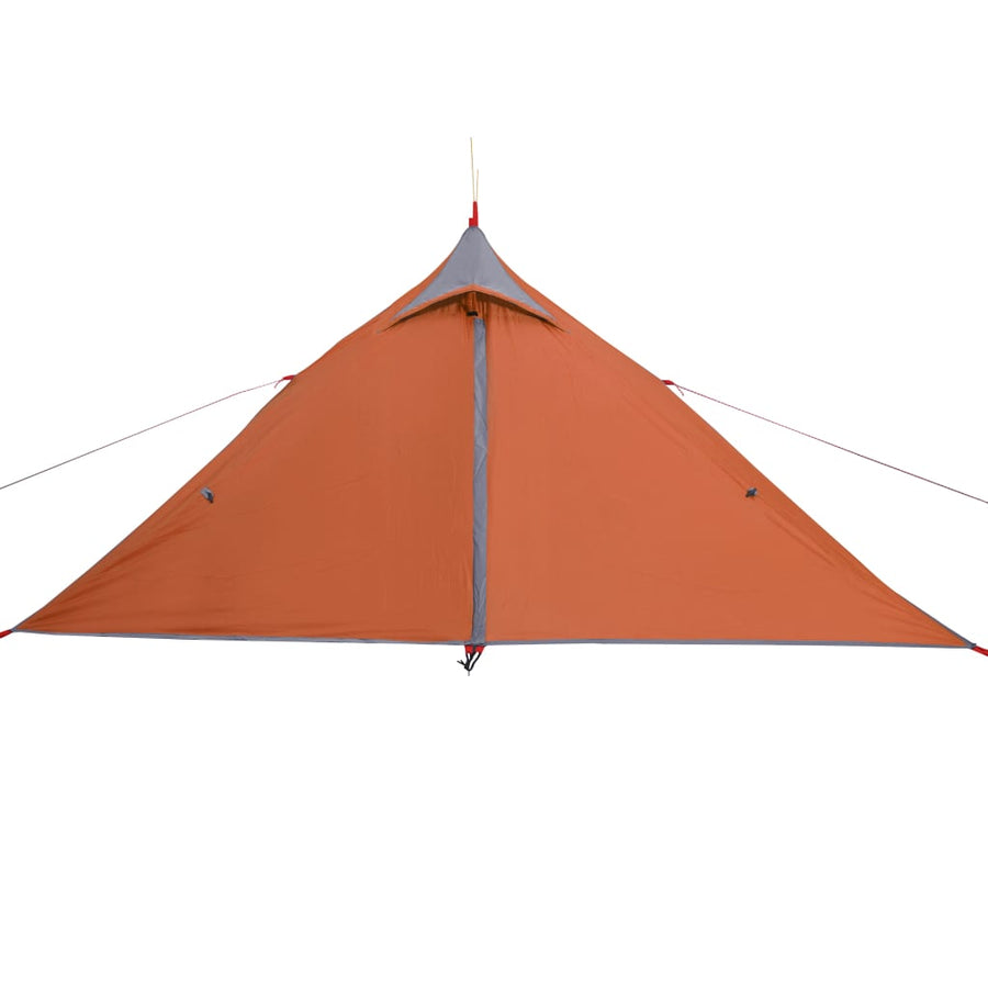 Tent 1-Persoons 255X153X130 Cm 185T Taft Grijs En Oranje