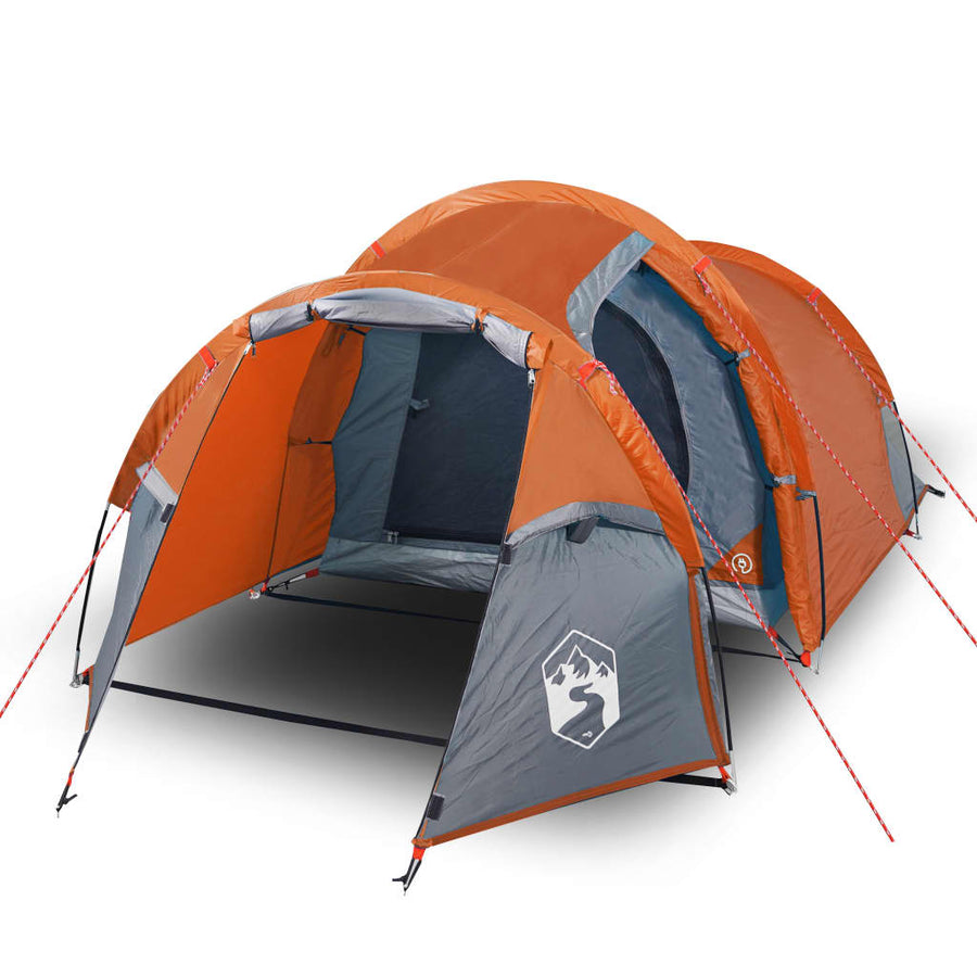 Tent 4-Persoons 85T Taft Grijs En Oranje 360 x 135 x 105 cm orange