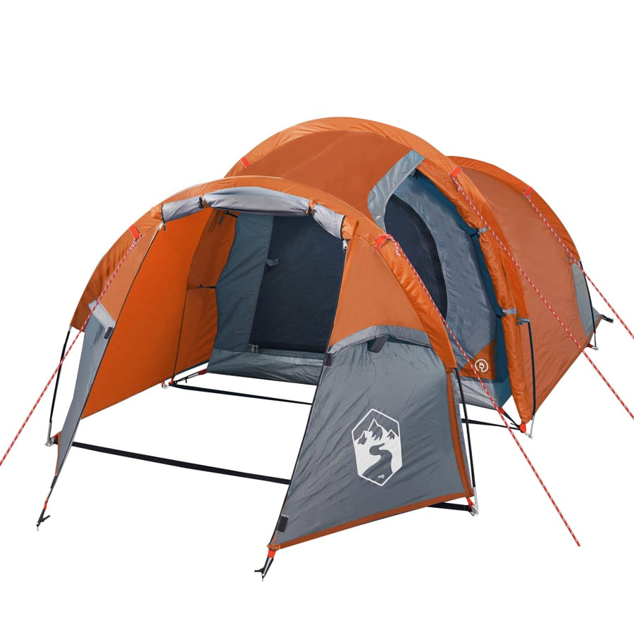 Tent 4-Persoons 85T Taft Grijs En Oranje 360 x 135 x 105 cm orange