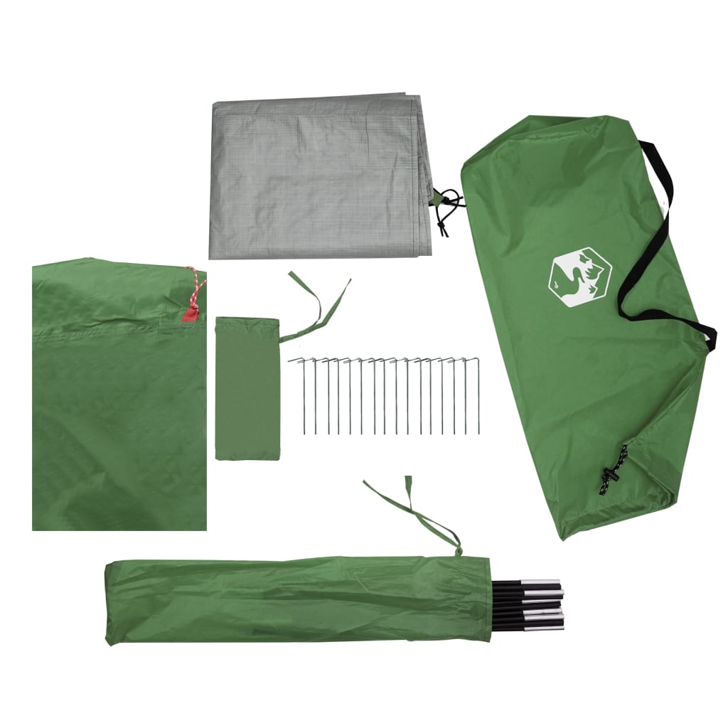 Tent 3-Persoons 370X85X6 Cm 85T Taft 370 x 180 x 116 cm Groen