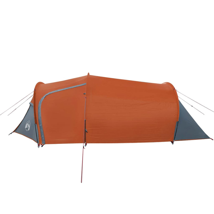 Tent 3-Persoons 370X85X6 Cm 85T Taft Grijs En Oranje 370 x 180 x 116 cm orange