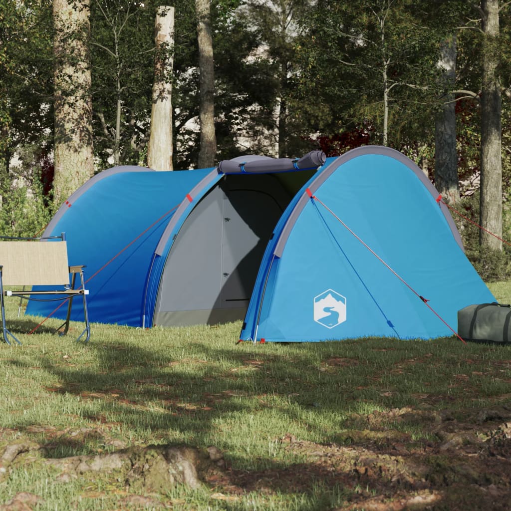 Tent 4-Persoons 405X170X106 Cm 185T Taft Blauw