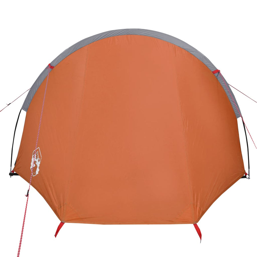 Tent 4-Persoons 405X170X106 Cm 185T Taft Grijs En Oranje