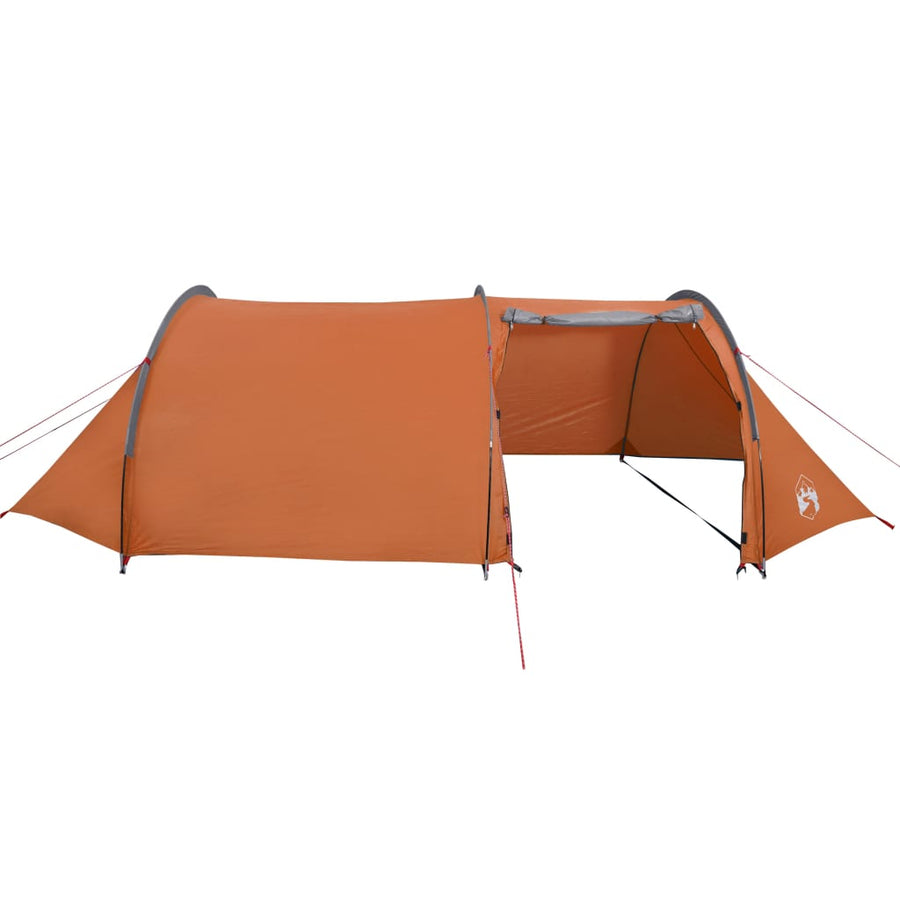 Tent 4-Persoons 405X170X106 Cm 185T Taft Grijs En Oranje