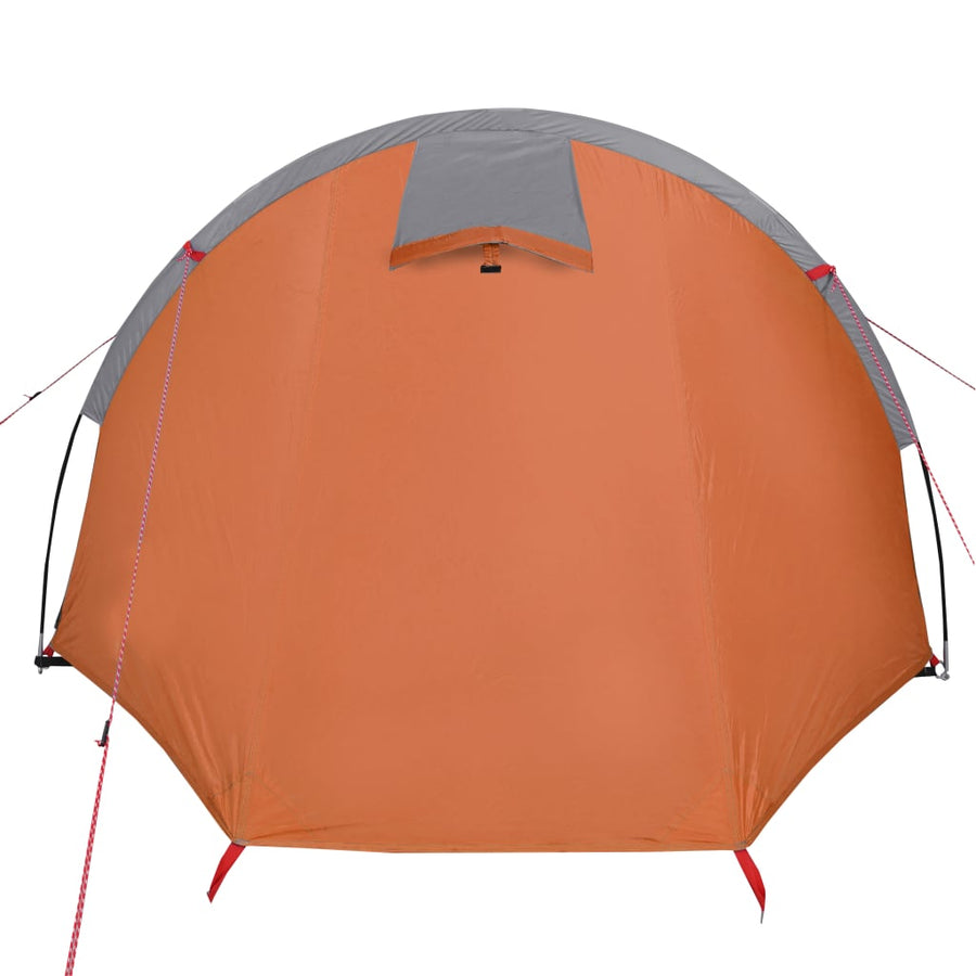 Tent 4-Persoons 405X170X106 Cm 185T Taft Grijs En Oranje