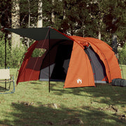 Tunneltent 4-persoons waterdicht grijs oranje