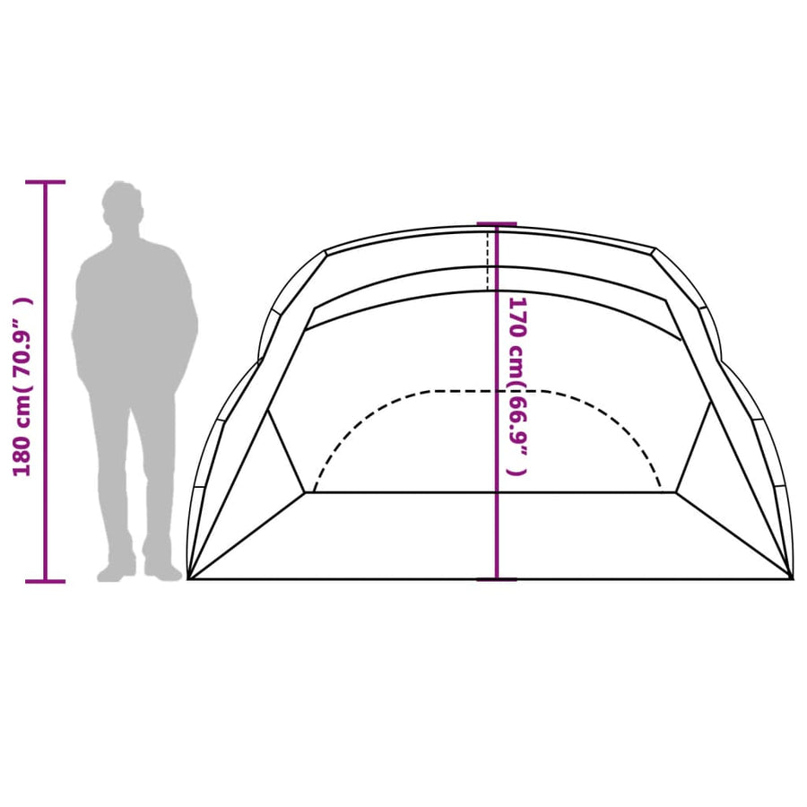 Strandtent 274X78X70/48 Cm 85T Taft Azuur Blauw