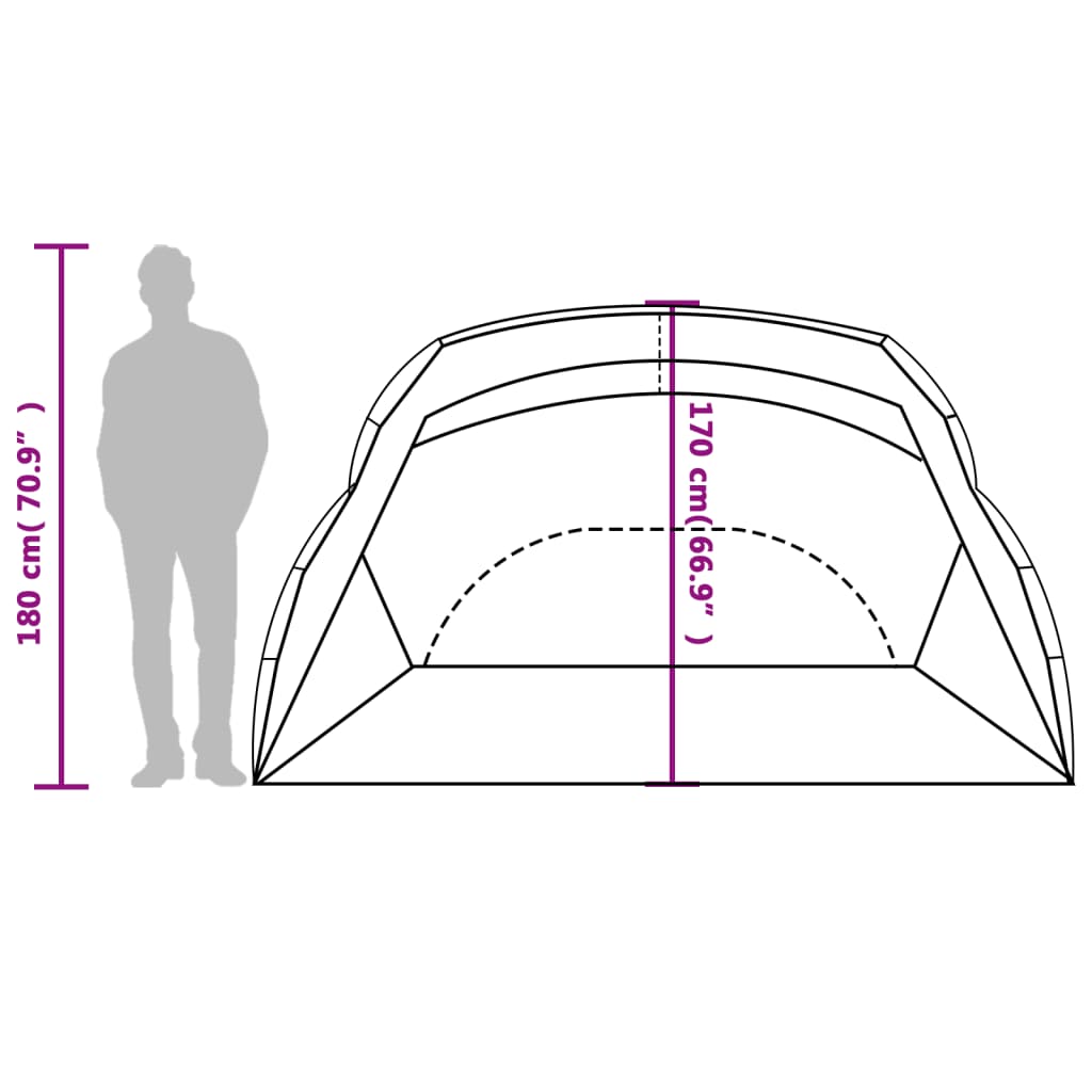 Strandtent 274X78X70/48 Cm 85T Taft Zee Groen