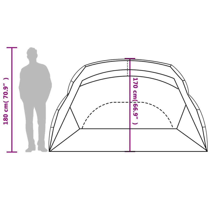 Strandtent 274X78X70/48 Cm 85T Taft Zee Groen