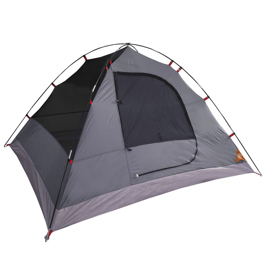 Tent 3-Persoons 240X217X120 Cm 190T Taft Grijs En Oranje