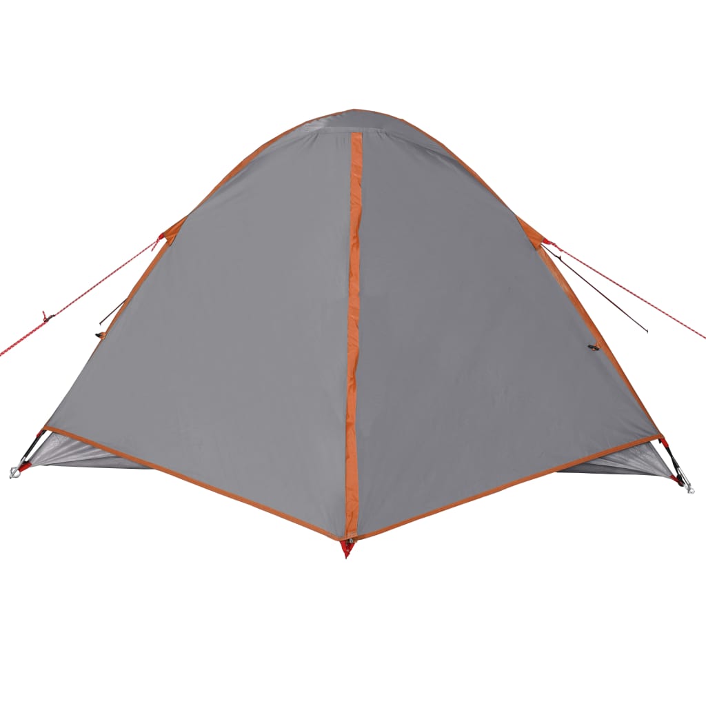 Tent 3-Persoons 240X217X120 Cm 190T Taft Grijs En Oranje