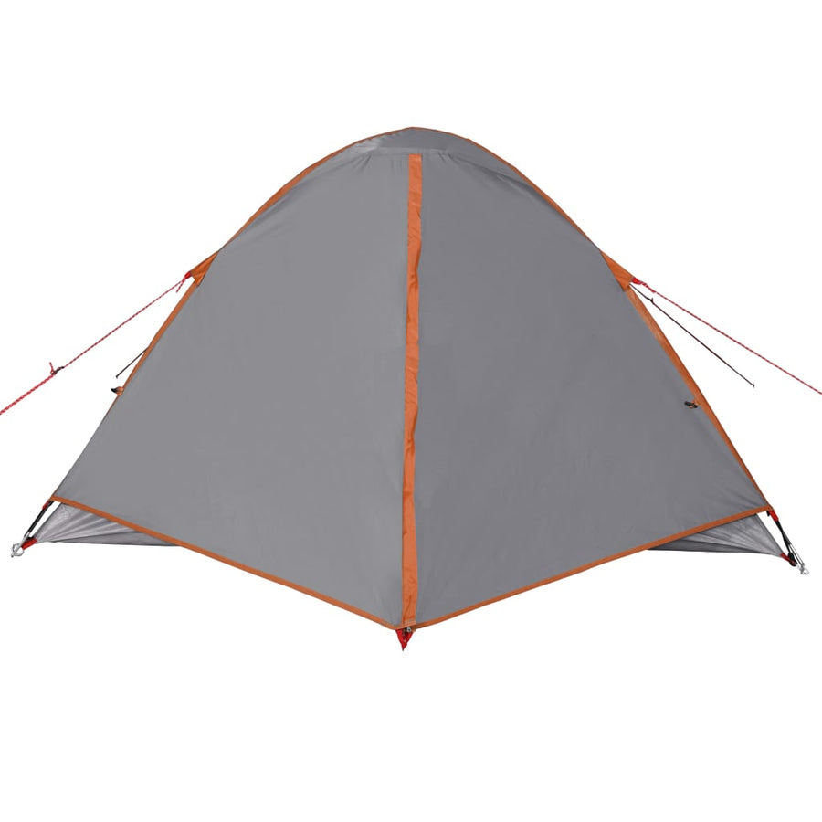 Tent 3-Persoons 240X217X120 Cm 190T Taft Grijs En Oranje