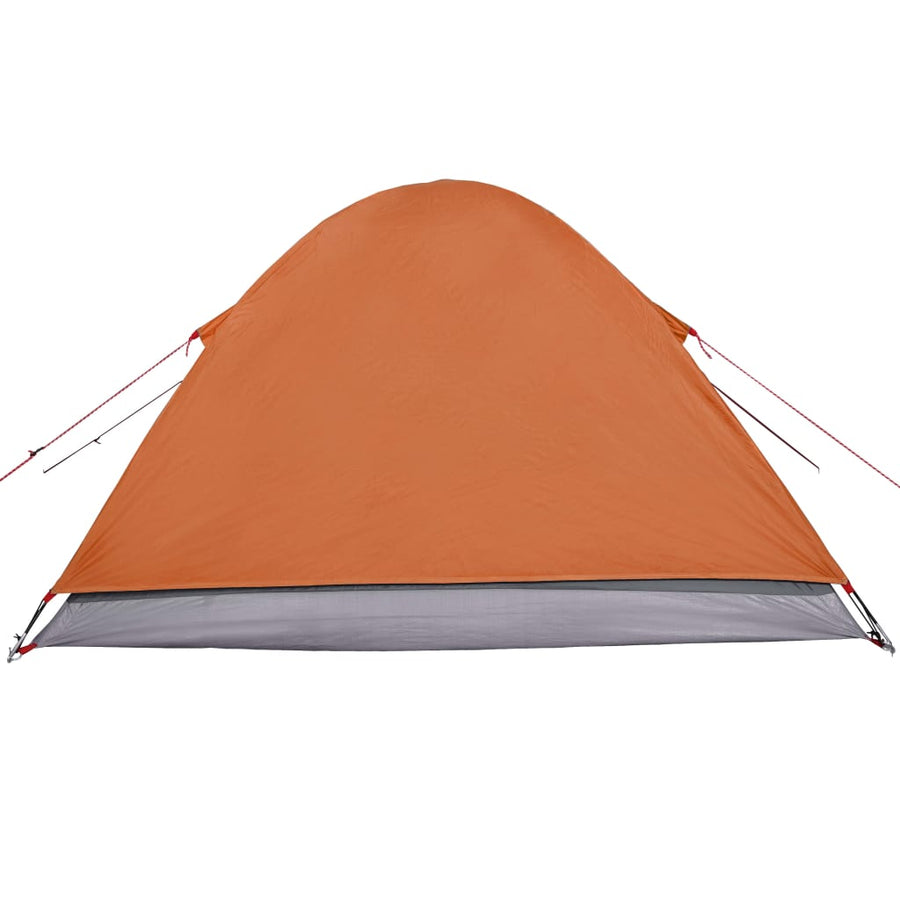 Tent 3-Persoons 240X217X120 Cm 190T Taft Grijs En Oranje
