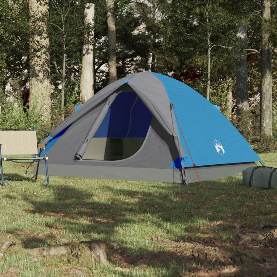 Tent 6-Persoons 348X340X190 Cm 190T Taft Blauw