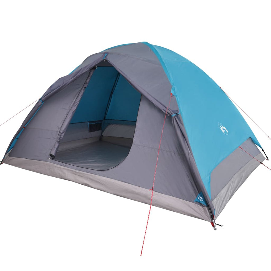 Tent 6-Persoons 348X340X190 Cm 190T Taft Blauw