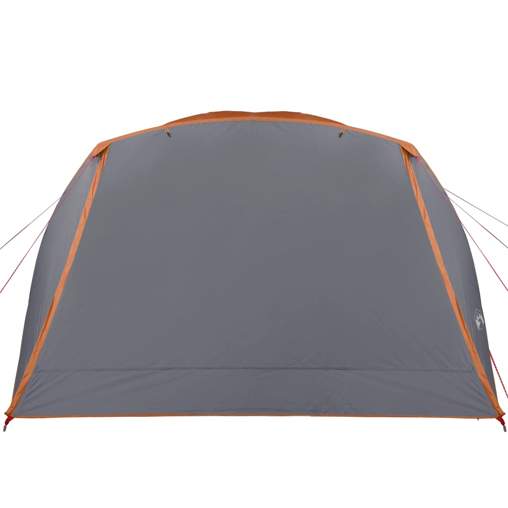 Tent 4-Persoons 350X280X155 Cm 190T Taft Grijs En Oranje