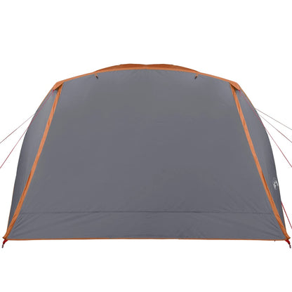Tent 6-Persoons 412X370X190 Cm 190T Taft Grijs En Oranje