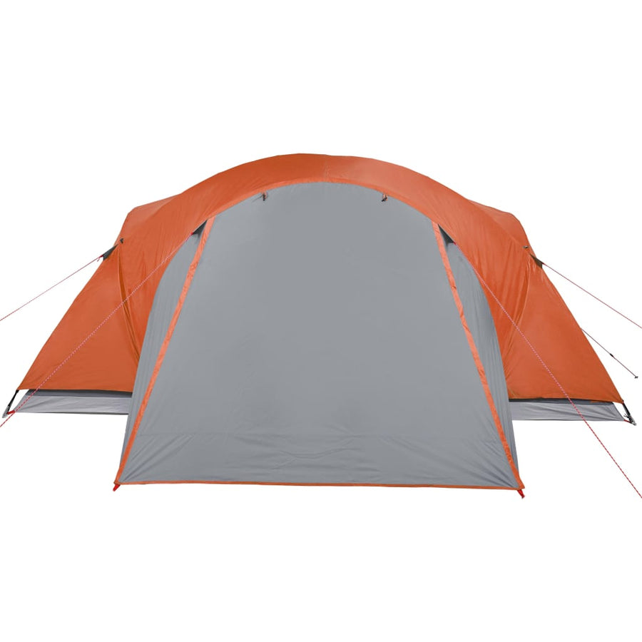 Tent 8-Persoons 360X430X195 Cm 190T Taft Grijs En Oranje