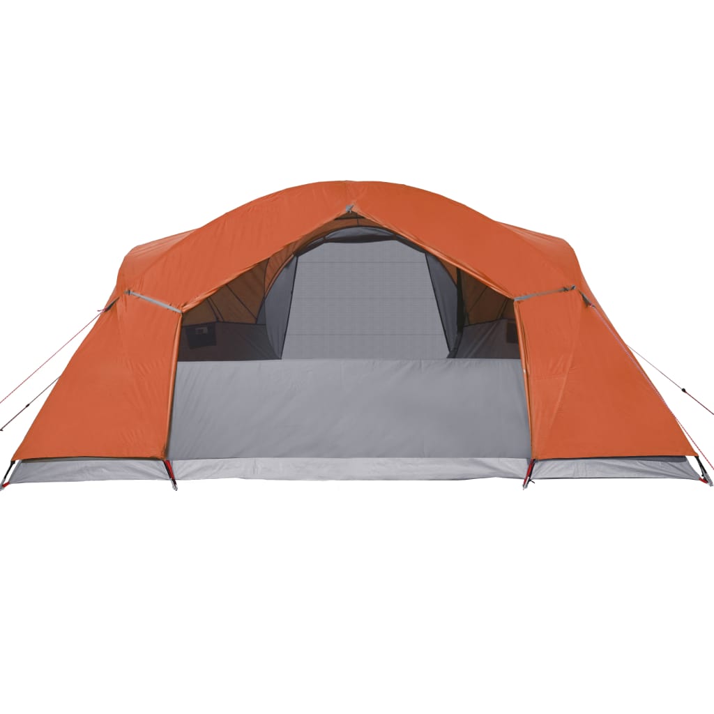 Tent 8-Persoons 360X430X195 Cm 190T Taft Grijs En Oranje