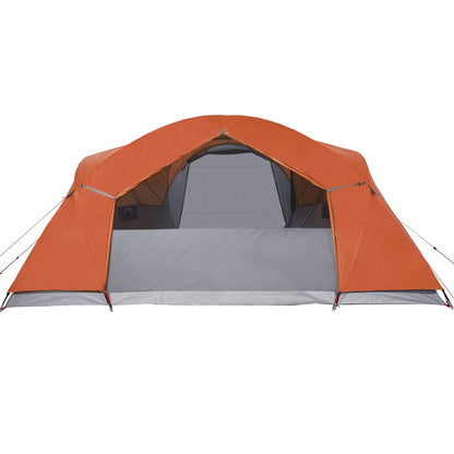 Tent 8-Persoons 360X430X195 Cm 190T Taft Grijs En Oranje