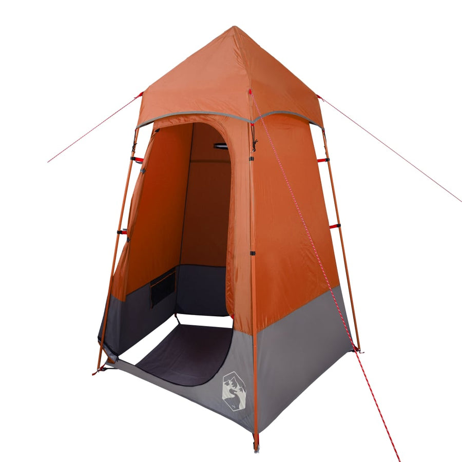Privacytent 121X121X225 Cm 190T Taft Grijs En Oranje