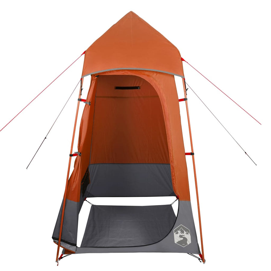 Privacytent 121X121X225 Cm 190T Taft Grijs En Oranje