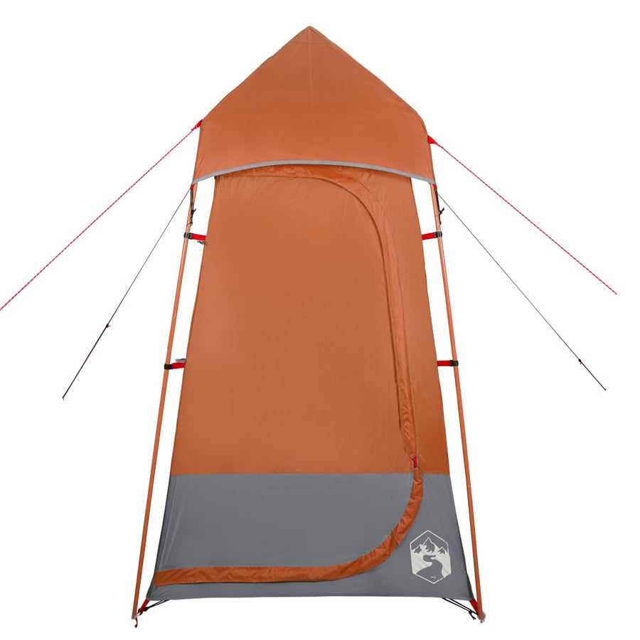 Privacytent 121X121X225 Cm 190T Taft Grijs En Oranje