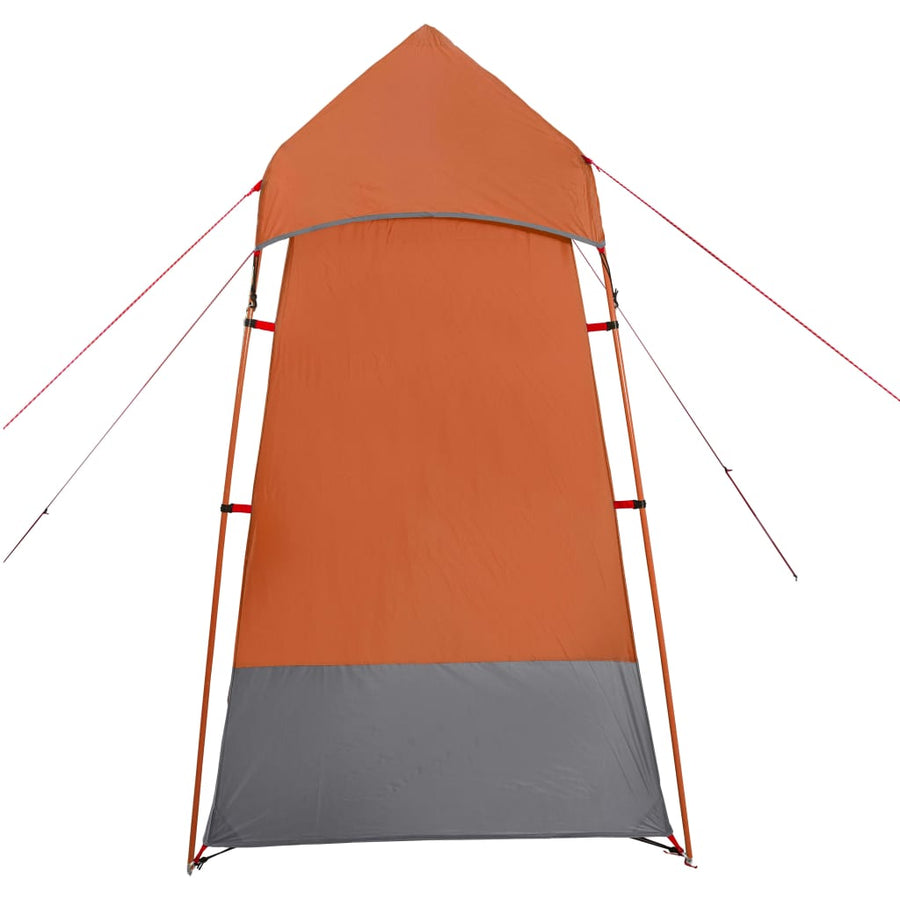 Privacytent 121X121X225 Cm 190T Taft Grijs En Oranje