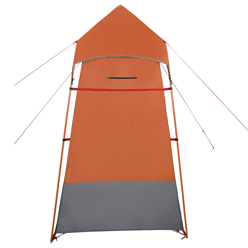 Privacytent 121X121X225 Cm 190T Taft Grijs En Oranje