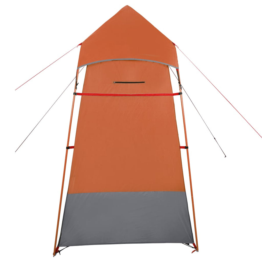 Privacytent 121X121X225 Cm 190T Taft Grijs En Oranje