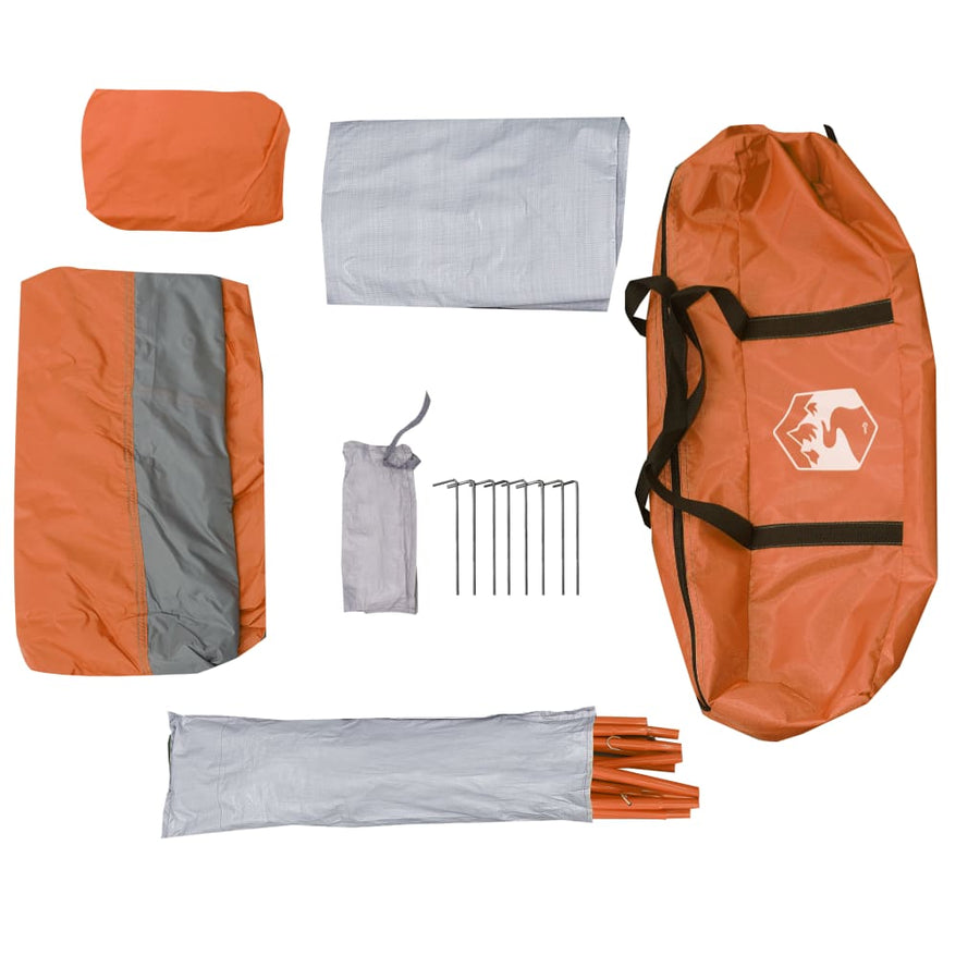 Privacytent 121X121X225 Cm 190T Taft Grijs En Oranje