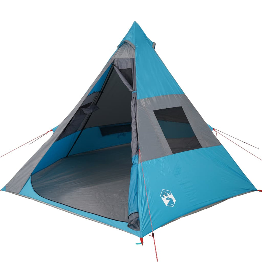 Tent 7-Persoons 350X350X280 Cm 185T Taft Blauw
