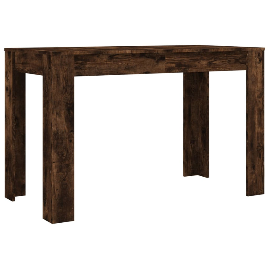 Eettafel 120x60x76 cm bewerkt hout gerookt eikenkleurig Gerookt eiken