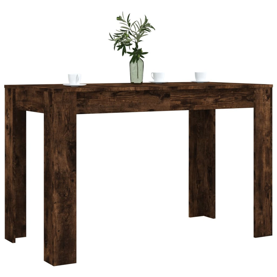 Eettafel 120x60x76 cm bewerkt hout gerookt eikenkleurig Gerookt eiken
