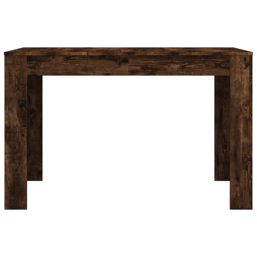 Eettafel 120x60x76 cm bewerkt hout gerookt eikenkleurig Gerookt eiken
