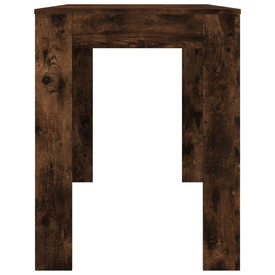 Eettafel 120x60x76 cm bewerkt hout gerookt eikenkleurig Gerookt eiken