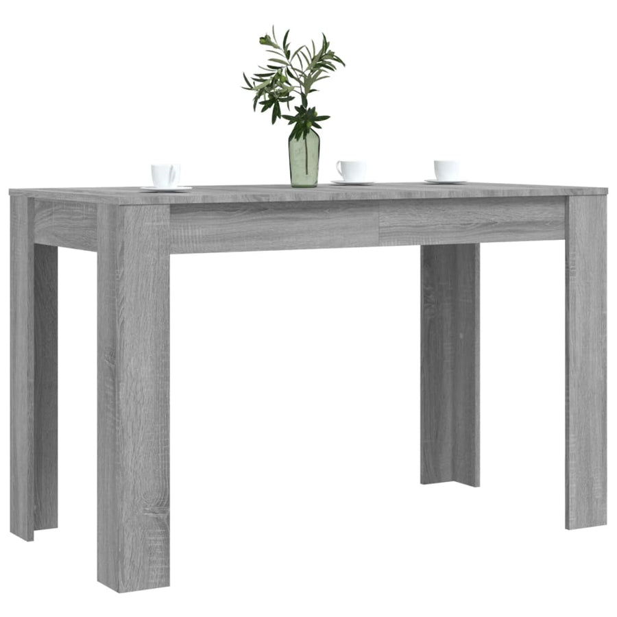 Eettafel 120x60x76 cm bewerkt hout grijs sonoma eikenkleurig Grijs sonoma
