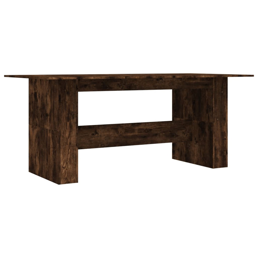 Eettafel 180x90x76 cm bewerkt hout gerookt eikenkleurig Gerookt eiken
