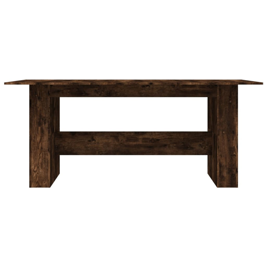 Eettafel 180x90x76 cm bewerkt hout gerookt eikenkleurig Gerookt eiken