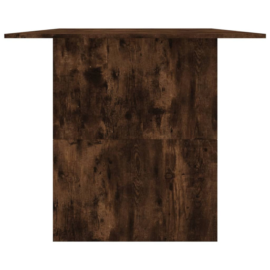 Eettafel 180x90x76 cm bewerkt hout gerookt eikenkleurig Gerookt eiken