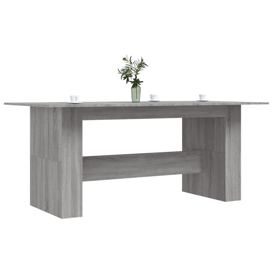 Eettafel 180x90x76 cm bewerkt hout grijs sonoma eikenkleurig Grijs sonoma