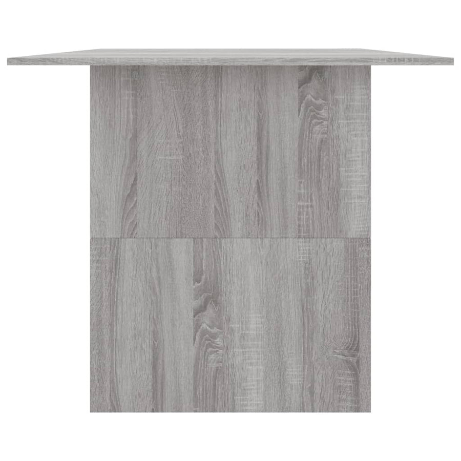 Eettafel 180x90x76 cm bewerkt hout grijs sonoma eikenkleurig Grijs sonoma